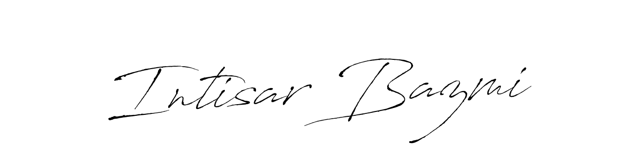 Design your own signature with our free online signature maker. With this signature software, you can create a handwritten (Antro_Vectra) signature for name Intisar Bazmi. Intisar Bazmi signature style 6 images and pictures png