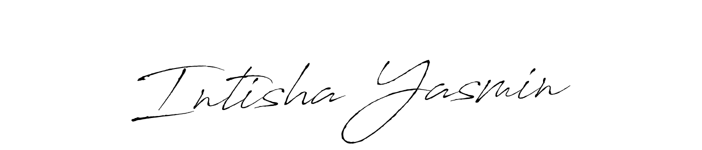 Intisha Yasmin stylish signature style. Best Handwritten Sign (Antro_Vectra) for my name. Handwritten Signature Collection Ideas for my name Intisha Yasmin. Intisha Yasmin signature style 6 images and pictures png