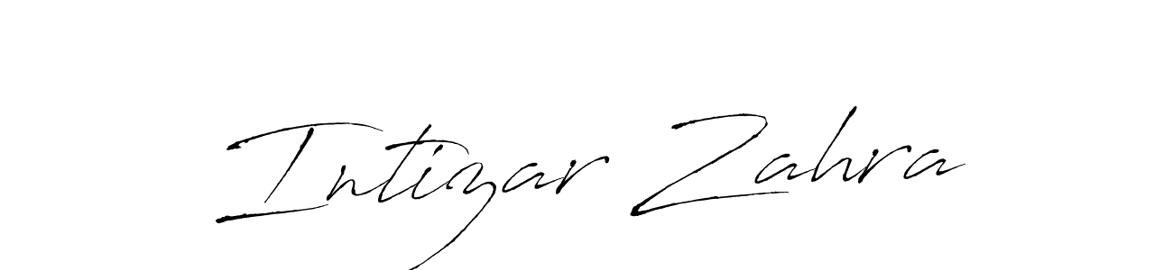 Make a beautiful signature design for name Intizar Zahra. With this signature (Antro_Vectra) style, you can create a handwritten signature for free. Intizar Zahra signature style 6 images and pictures png