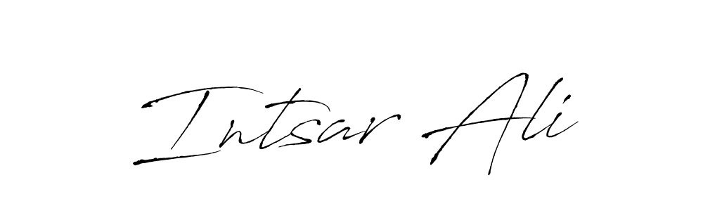 How to make Intsar Ali signature? Antro_Vectra is a professional autograph style. Create handwritten signature for Intsar Ali name. Intsar Ali signature style 6 images and pictures png