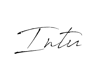 Make a beautiful signature design for name Intu. With this signature (Antro_Vectra) style, you can create a handwritten signature for free. Intu signature style 6 images and pictures png