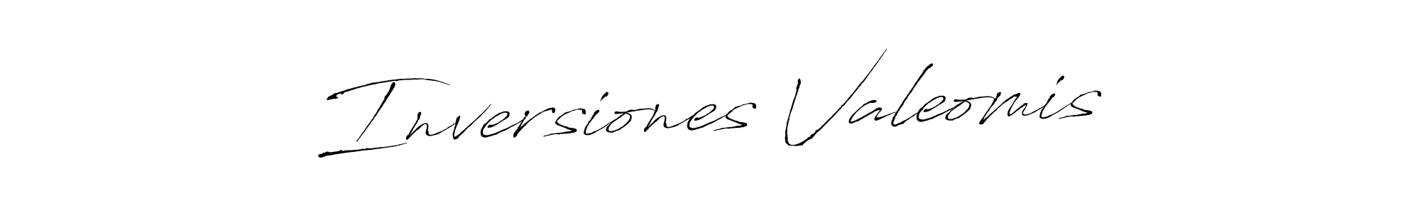 Create a beautiful signature design for name Inversiones Valeomis. With this signature (Antro_Vectra) fonts, you can make a handwritten signature for free. Inversiones Valeomis signature style 6 images and pictures png