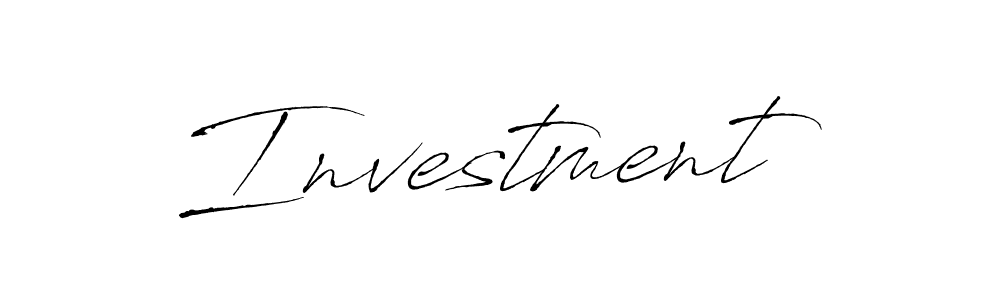 Use a signature maker to create a handwritten signature online. With this signature software, you can design (Antro_Vectra) your own signature for name Investment. Investment signature style 6 images and pictures png