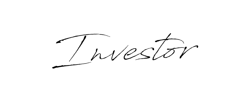 Investor stylish signature style. Best Handwritten Sign (Antro_Vectra) for my name. Handwritten Signature Collection Ideas for my name Investor. Investor signature style 6 images and pictures png