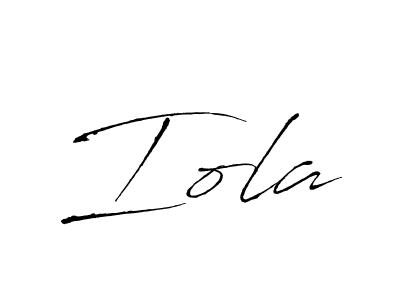 Use a signature maker to create a handwritten signature online. With this signature software, you can design (Antro_Vectra) your own signature for name Iola. Iola signature style 6 images and pictures png