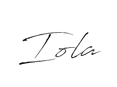 How to make Iola name signature. Use Antro_Vectra style for creating short signs online. This is the latest handwritten sign. Iola signature style 6 images and pictures png