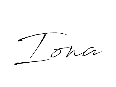 Design your own signature with our free online signature maker. With this signature software, you can create a handwritten (Antro_Vectra) signature for name Iona. Iona signature style 6 images and pictures png