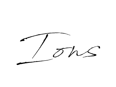 Create a beautiful signature design for name Ions. With this signature (Antro_Vectra) fonts, you can make a handwritten signature for free. Ions signature style 6 images and pictures png