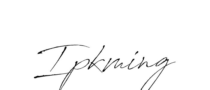 Design your own signature with our free online signature maker. With this signature software, you can create a handwritten (Antro_Vectra) signature for name Ipkming. Ipkming signature style 6 images and pictures png