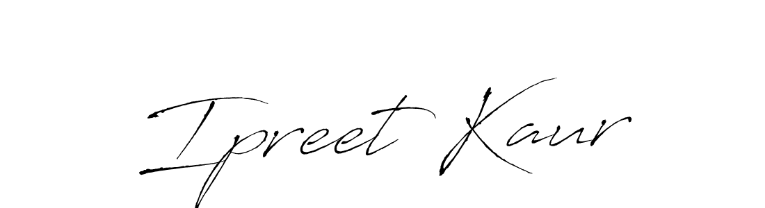 Ipreet Kaur stylish signature style. Best Handwritten Sign (Antro_Vectra) for my name. Handwritten Signature Collection Ideas for my name Ipreet Kaur. Ipreet Kaur signature style 6 images and pictures png