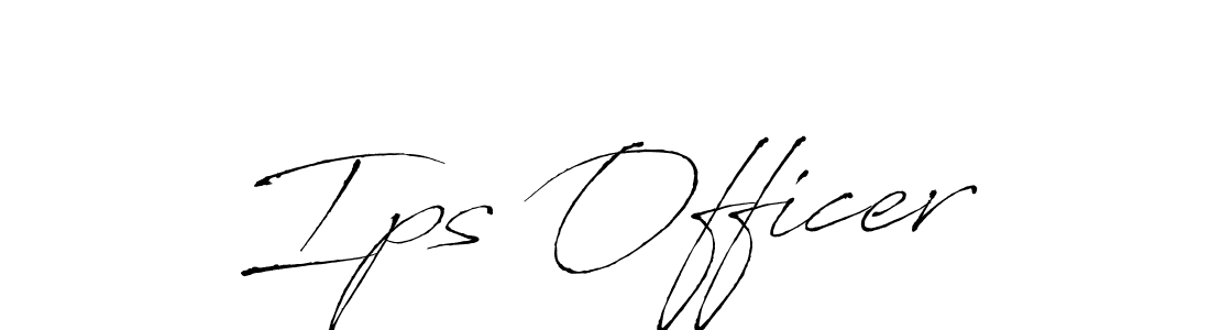 This is the best signature style for the Ips Officer name. Also you like these signature font (Antro_Vectra). Mix name signature. Ips Officer signature style 6 images and pictures png