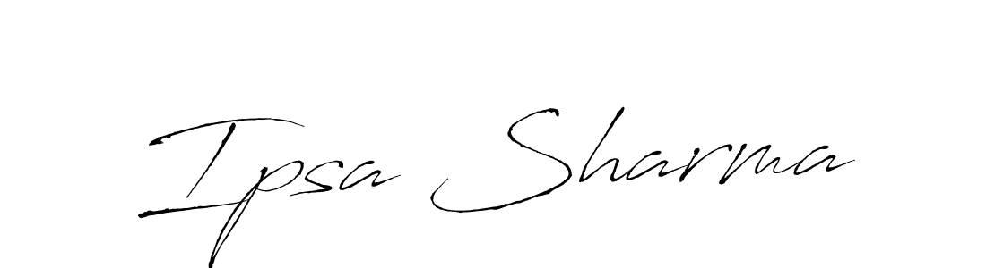 Make a beautiful signature design for name Ipsa Sharma. With this signature (Antro_Vectra) style, you can create a handwritten signature for free. Ipsa Sharma signature style 6 images and pictures png
