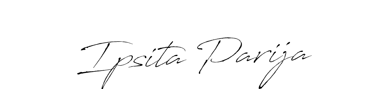 The best way (Antro_Vectra) to make a short signature is to pick only two or three words in your name. The name Ipsita Parija include a total of six letters. For converting this name. Ipsita Parija signature style 6 images and pictures png