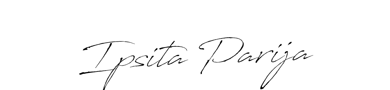 The best way (Antro_Vectra) to make a short signature is to pick only two or three words in your name. The name Ipsita Parija include a total of six letters. For converting this name. Ipsita Parija signature style 6 images and pictures png