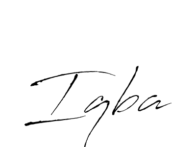 Make a beautiful signature design for name Iqba. With this signature (Antro_Vectra) style, you can create a handwritten signature for free. Iqba signature style 6 images and pictures png