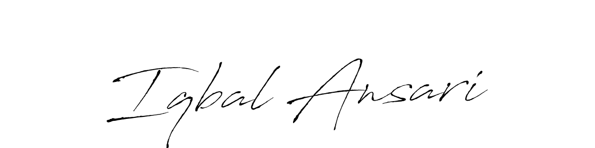 Iqbal Ansari stylish signature style. Best Handwritten Sign (Antro_Vectra) for my name. Handwritten Signature Collection Ideas for my name Iqbal Ansari. Iqbal Ansari signature style 6 images and pictures png