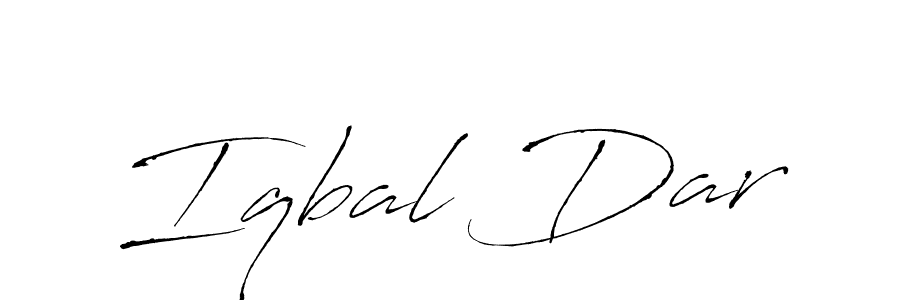 Make a beautiful signature design for name Iqbal Dar. With this signature (Antro_Vectra) style, you can create a handwritten signature for free. Iqbal Dar signature style 6 images and pictures png