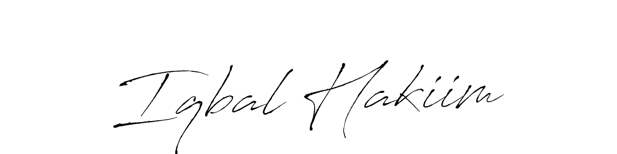 Make a beautiful signature design for name Iqbal Hakiim. With this signature (Antro_Vectra) style, you can create a handwritten signature for free. Iqbal Hakiim signature style 6 images and pictures png