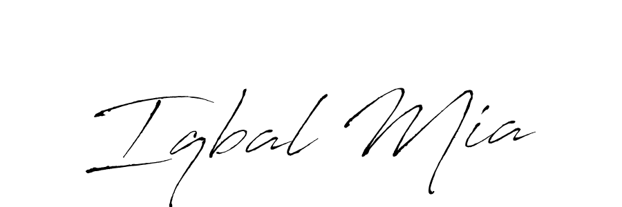 Make a beautiful signature design for name Iqbal Mia. With this signature (Antro_Vectra) style, you can create a handwritten signature for free. Iqbal Mia signature style 6 images and pictures png