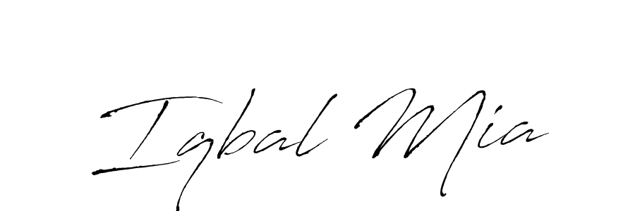 Make a beautiful signature design for name Iqbal Mia. With this signature (Antro_Vectra) style, you can create a handwritten signature for free. Iqbal Mia signature style 6 images and pictures png