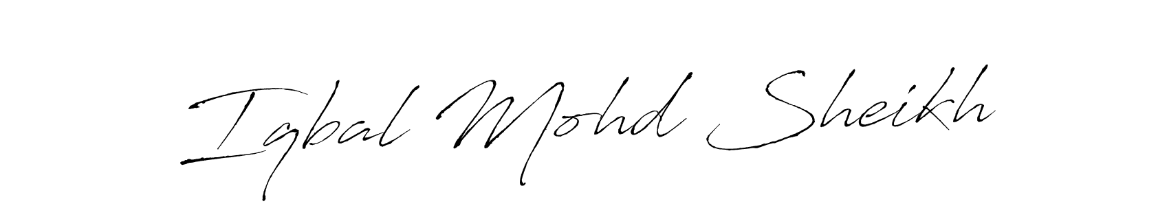 Design your own signature with our free online signature maker. With this signature software, you can create a handwritten (Antro_Vectra) signature for name Iqbal Mohd Sheikh. Iqbal Mohd Sheikh signature style 6 images and pictures png
