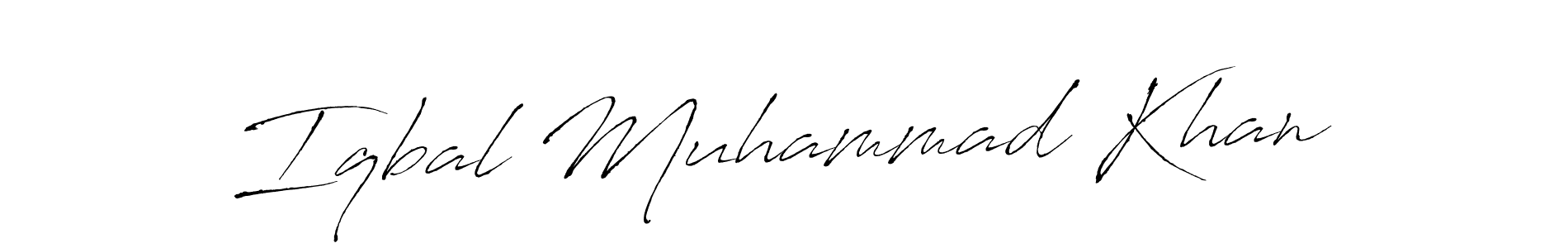 Use a signature maker to create a handwritten signature online. With this signature software, you can design (Antro_Vectra) your own signature for name Iqbal Muhammad Khan. Iqbal Muhammad Khan signature style 6 images and pictures png