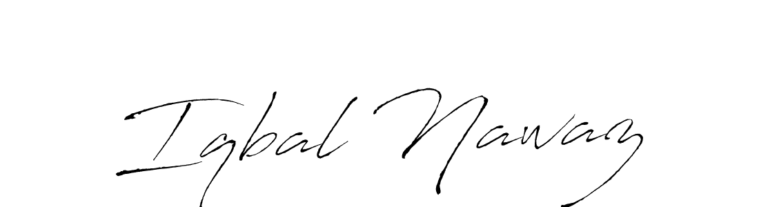 Make a beautiful signature design for name Iqbal Nawaz. With this signature (Antro_Vectra) style, you can create a handwritten signature for free. Iqbal Nawaz signature style 6 images and pictures png