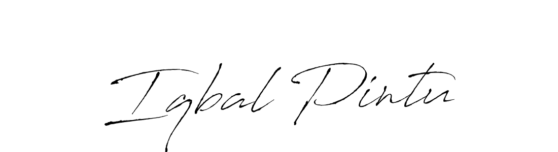 The best way (Antro_Vectra) to make a short signature is to pick only two or three words in your name. The name Iqbal Pintu include a total of six letters. For converting this name. Iqbal Pintu signature style 6 images and pictures png