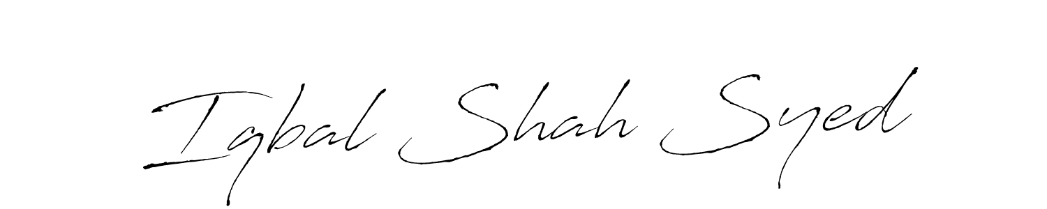 Use a signature maker to create a handwritten signature online. With this signature software, you can design (Antro_Vectra) your own signature for name Iqbal Shah Syed. Iqbal Shah Syed signature style 6 images and pictures png