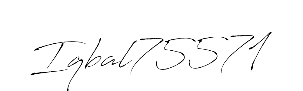 Also we have Iqbal75571 name is the best signature style. Create professional handwritten signature collection using Antro_Vectra autograph style. Iqbal75571 signature style 6 images and pictures png