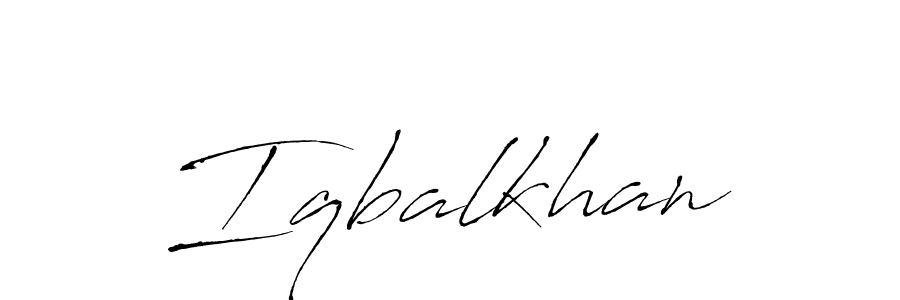 Design your own signature with our free online signature maker. With this signature software, you can create a handwritten (Antro_Vectra) signature for name Iqbalkhan. Iqbalkhan signature style 6 images and pictures png