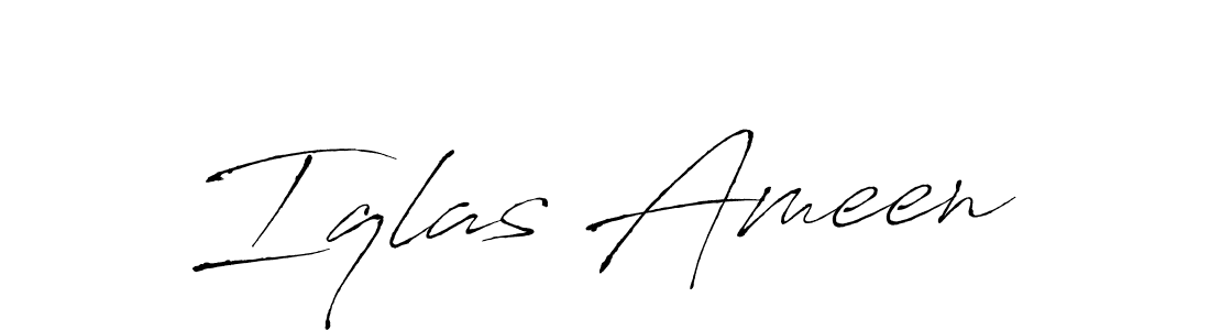 Design your own signature with our free online signature maker. With this signature software, you can create a handwritten (Antro_Vectra) signature for name Iqlas Ameen. Iqlas Ameen signature style 6 images and pictures png