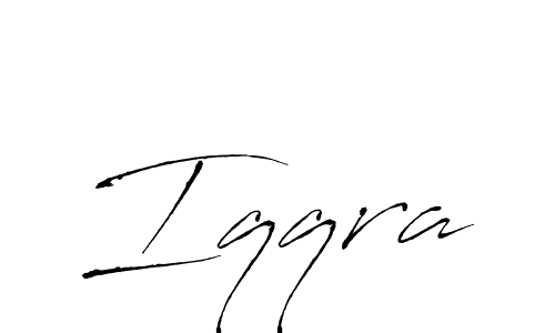 Make a beautiful signature design for name Iqqra. With this signature (Antro_Vectra) style, you can create a handwritten signature for free. Iqqra signature style 6 images and pictures png