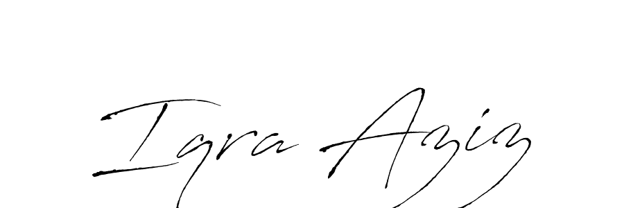 Antro_Vectra is a professional signature style that is perfect for those who want to add a touch of class to their signature. It is also a great choice for those who want to make their signature more unique. Get Iqra Aziz name to fancy signature for free. Iqra Aziz signature style 6 images and pictures png