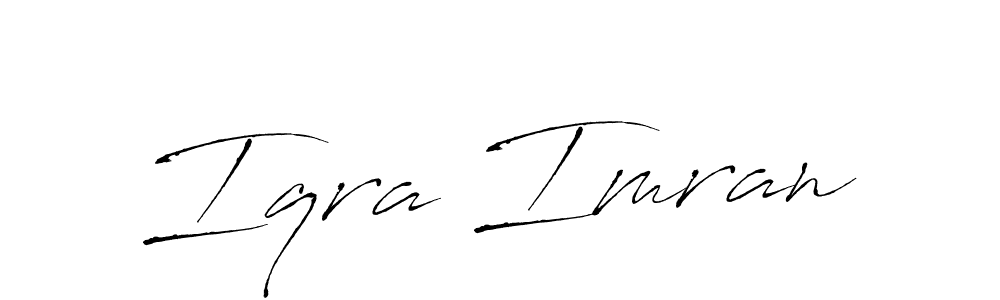Design your own signature with our free online signature maker. With this signature software, you can create a handwritten (Antro_Vectra) signature for name Iqra Imran. Iqra Imran signature style 6 images and pictures png