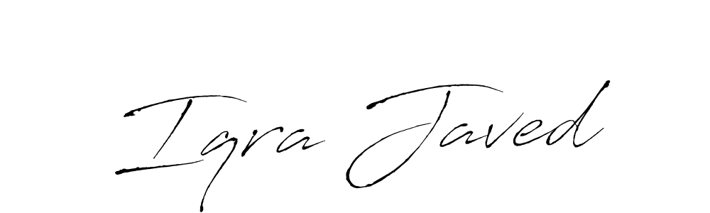 The best way (Antro_Vectra) to make a short signature is to pick only two or three words in your name. The name Iqra Javed include a total of six letters. For converting this name. Iqra Javed signature style 6 images and pictures png