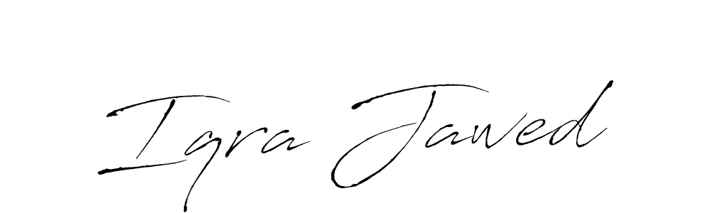 Create a beautiful signature design for name Iqra Jawed. With this signature (Antro_Vectra) fonts, you can make a handwritten signature for free. Iqra Jawed signature style 6 images and pictures png