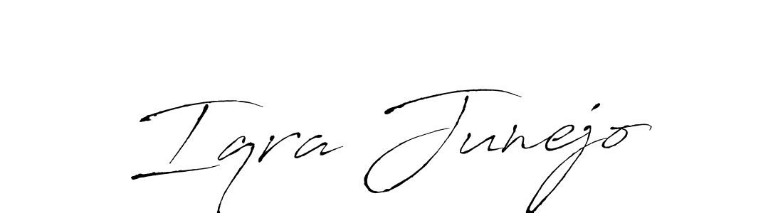 Iqra Junejo stylish signature style. Best Handwritten Sign (Antro_Vectra) for my name. Handwritten Signature Collection Ideas for my name Iqra Junejo. Iqra Junejo signature style 6 images and pictures png