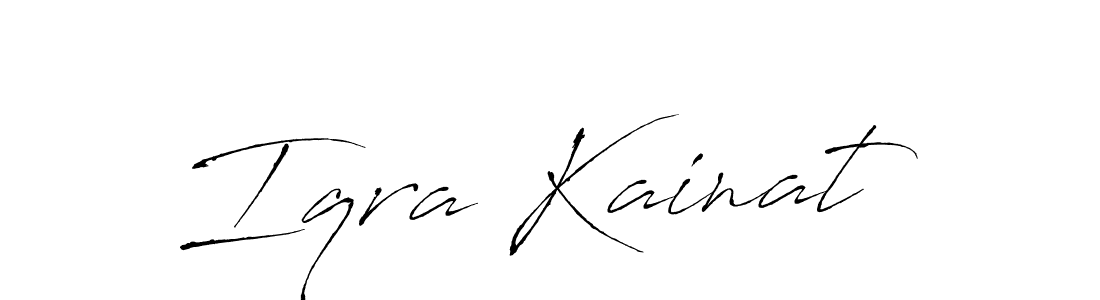 Design your own signature with our free online signature maker. With this signature software, you can create a handwritten (Antro_Vectra) signature for name Iqra Kainat. Iqra Kainat signature style 6 images and pictures png