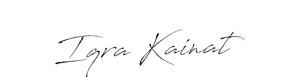 Create a beautiful signature design for name Iqra Kainat. With this signature (Antro_Vectra) fonts, you can make a handwritten signature for free. Iqra Kainat signature style 6 images and pictures png