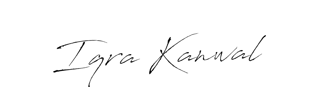 Also You can easily find your signature by using the search form. We will create Iqra Kanwal name handwritten signature images for you free of cost using Antro_Vectra sign style. Iqra Kanwal signature style 6 images and pictures png