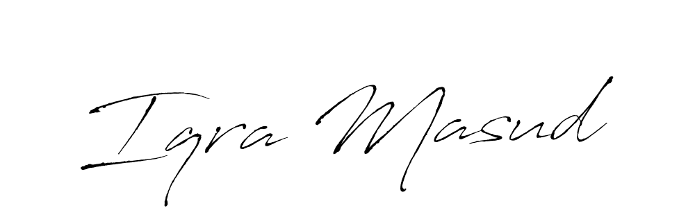 Antro_Vectra is a professional signature style that is perfect for those who want to add a touch of class to their signature. It is also a great choice for those who want to make their signature more unique. Get Iqra Masud name to fancy signature for free. Iqra Masud signature style 6 images and pictures png