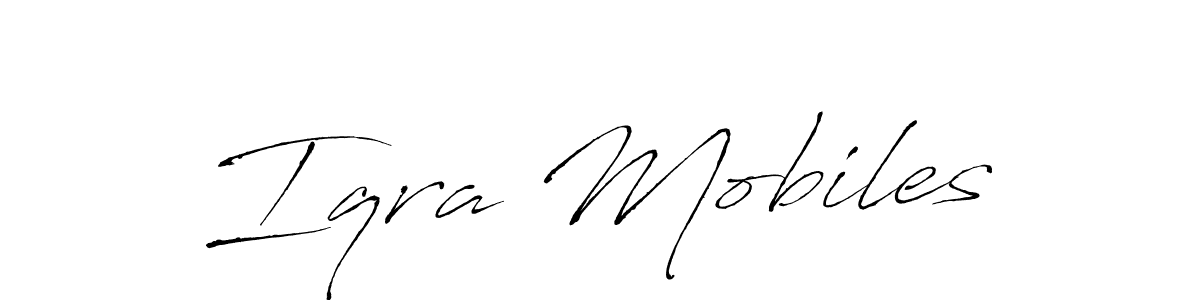 Also You can easily find your signature by using the search form. We will create Iqra Mobiles name handwritten signature images for you free of cost using Antro_Vectra sign style. Iqra Mobiles signature style 6 images and pictures png