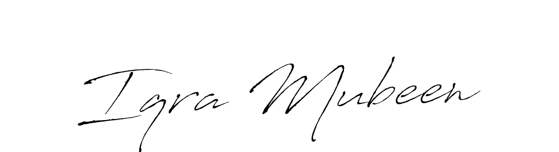 You should practise on your own different ways (Antro_Vectra) to write your name (Iqra Mubeen) in signature. don't let someone else do it for you. Iqra Mubeen signature style 6 images and pictures png