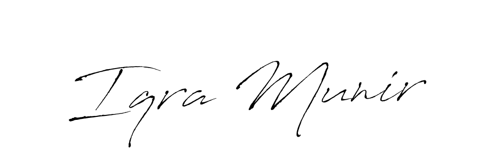 Iqra Munir stylish signature style. Best Handwritten Sign (Antro_Vectra) for my name. Handwritten Signature Collection Ideas for my name Iqra Munir. Iqra Munir signature style 6 images and pictures png