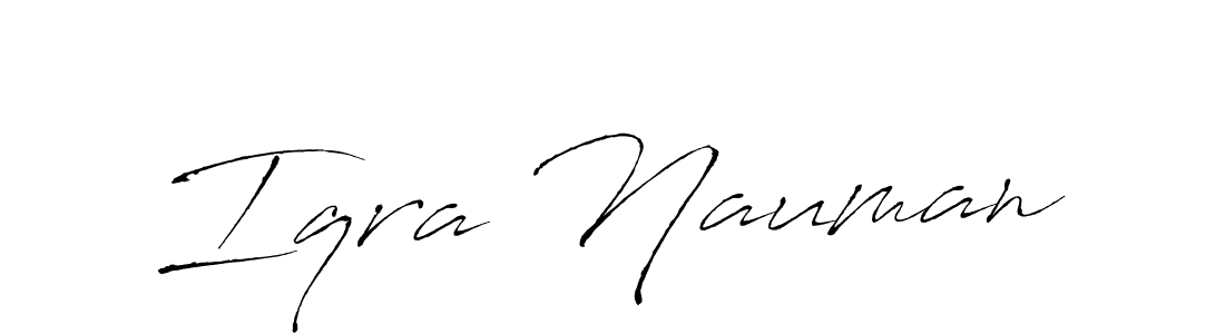Use a signature maker to create a handwritten signature online. With this signature software, you can design (Antro_Vectra) your own signature for name Iqra Nauman. Iqra Nauman signature style 6 images and pictures png