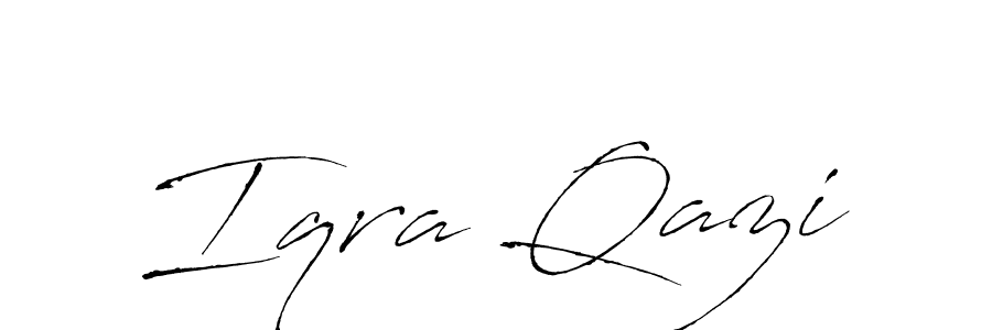 Create a beautiful signature design for name Iqra Qazi. With this signature (Antro_Vectra) fonts, you can make a handwritten signature for free. Iqra Qazi signature style 6 images and pictures png