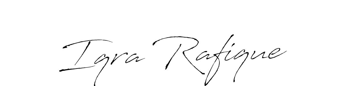 Create a beautiful signature design for name Iqra Rafique. With this signature (Antro_Vectra) fonts, you can make a handwritten signature for free. Iqra Rafique signature style 6 images and pictures png