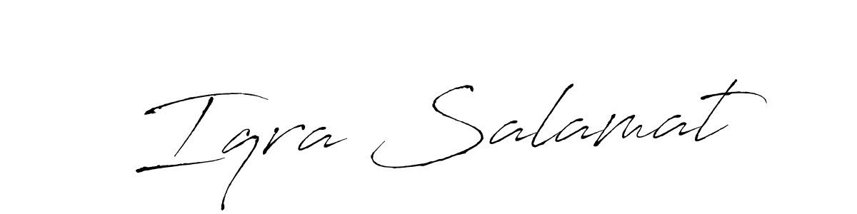 Once you've used our free online signature maker to create your best signature Antro_Vectra style, it's time to enjoy all of the benefits that Iqra Salamat name signing documents. Iqra Salamat signature style 6 images and pictures png