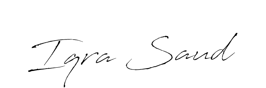 You can use this online signature creator to create a handwritten signature for the name Iqra Saud. This is the best online autograph maker. Iqra Saud signature style 6 images and pictures png